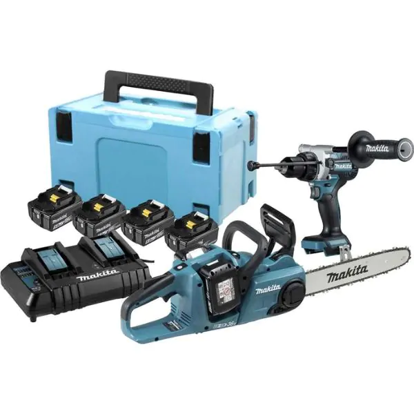 Kit MAKITA: Motosserra DUC353 + Parafusadeira/Furadeira de Impacto DHP486 - Imagem 4